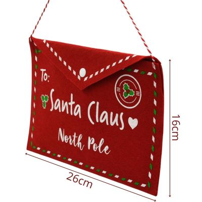 9. Weihnachtsbriefumschlag an den Weihnachtsmann, Filz, 26 x 16 cm, Weihnachtsmann