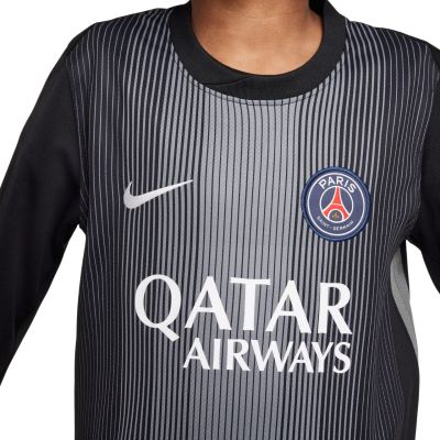 6. Nike PSG Goalkeeper Stadium 2025/26 Kindertrikot schwarz HJ5267 010