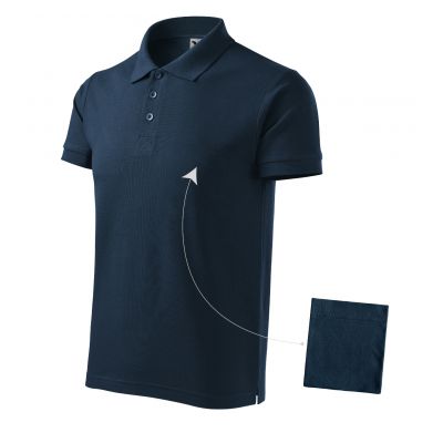 Malfini Cotton M MLI-21202 marineblaues Poloshirt