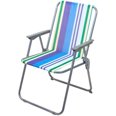 2. Redcliffs Klappstuhl mit Armlehnen, blaue Streifen