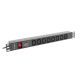 LANBERG 19" Rack-Stromleiste PDU PDU-08I-0200-C20-BK (1U, 16A, 8X IEC C13, 2M, C20 Stecker)