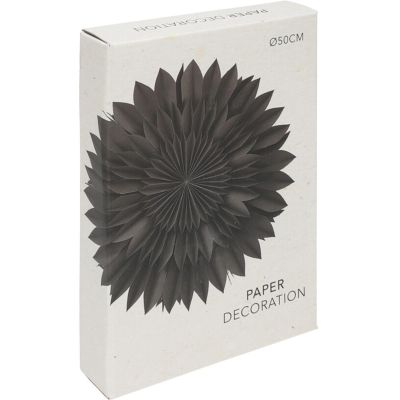 5. Dekorativer Hängestern aus Papier, 3D, 50 cm, Grau