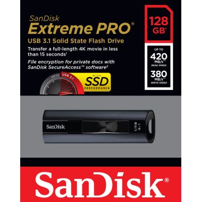 14. SANDISK EXTREME PRO 128 GB 420/380 MB/s USB 3.1
