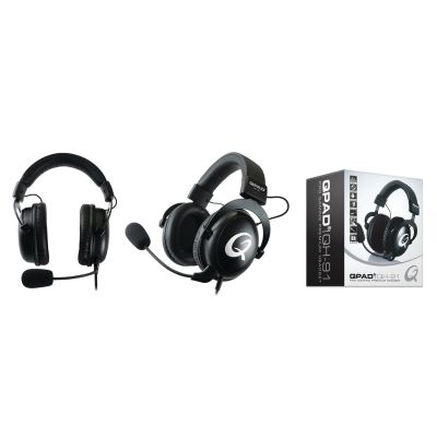 4. QPAD QH-91 Kabelgebundenes Gaming-Headset mit Kopfbügel, Schwarz