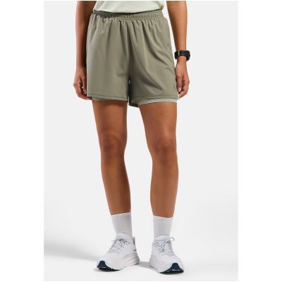 4. Damen-2-in-1-Shorts Odlo ESSENTIAL 4 INCH, beige