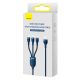 5. Baseus Flash Series II Kabel USB - USB Type C / Lightning / Micro USB 100 W 1,2 m blau (CASS030003)