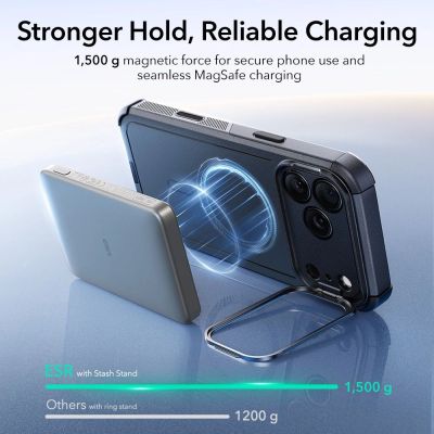 4. ESR Cyber ​​Kickstand MagSafe Case für iPhone 17 Pro - Schwarz