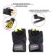 10. Schwarz/Gelb HMS RST01 rS Gym Handschuhe