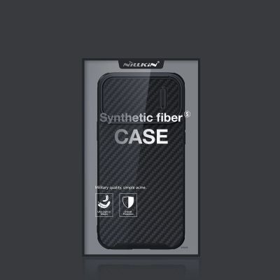 5. Nillkin Synthetic Fiber S Case iPhone 14 Pro Hülle mit Kameraabdeckung, schwarz
