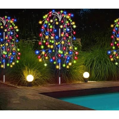 9. Solar-Feuerwerksbaum, mehrfarbig, 72 cm, 120 LEDs