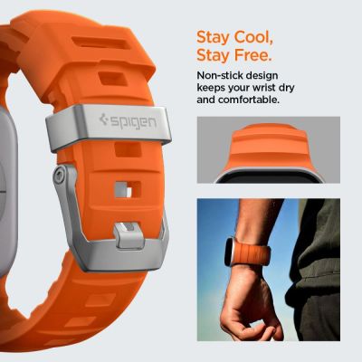 15. Spigen WBS2 Armband für Apple Watch 44 / 45 / 46 / 49 mm - Orange