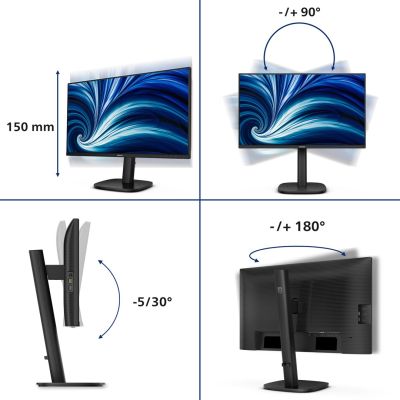 Philips Monitor 60,5 cm (23,8") 24B2N3200J 16:9 HDMI+DP+USB VGA