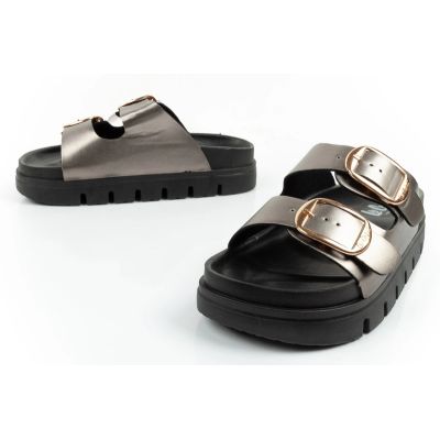 8. Lee Cooper Damenschuhe, Hausschuhe, silber, bequem, Plateau, modisch