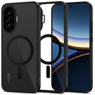Tech-Protect MagMat MagSafe Case für Xiaomi Poco F7 5G - Schwarz und Transparent