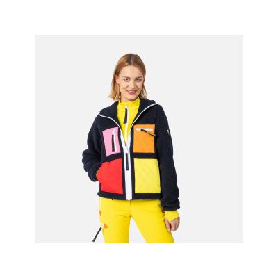8. Rossignol W On Air Fleece Jkt Blaues Sweatshirt
