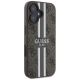 12. Guess 4G Printed Stripes MagSafe-Hülle für iPhone 16 – braun
