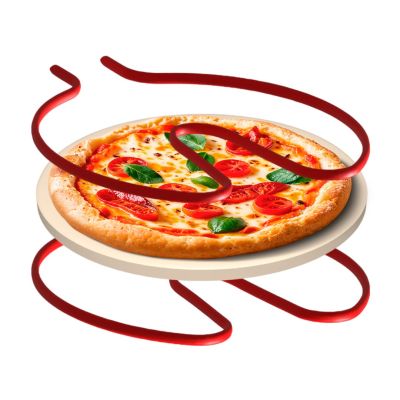 14. TEESA SUPREME Pizzaofen, 1200 W, 32 cm, Sichtfenster, herausnehmbarer Pizzastein