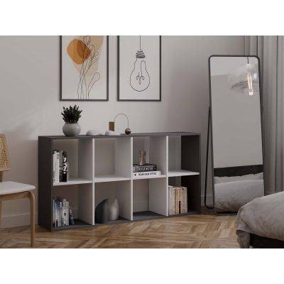 7. MALAX REGALBÖDEN 2X4 ANTHRAZIT/WEISS