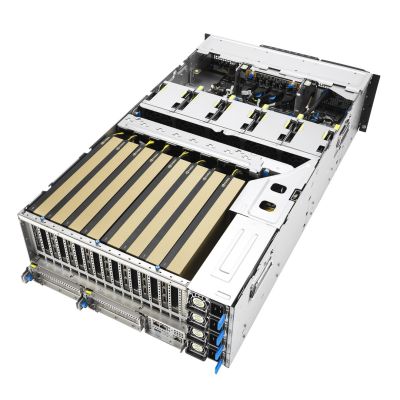 10. Asus Rack-Plattform (4U) ESC8000A-E13P AMD EPYC 9005 (8xNVMe, 2xM.2, 2x10Gbe, IPMI, 3200W)