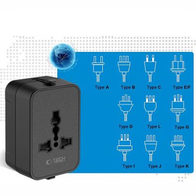8. Tech-Protect TA300 Reiseadapter EU / UK / AU - Schwarz