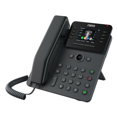 3. Fanvil V62G VoIP-Telefon, Schwarz, 12 Leitungen, LCD-Display