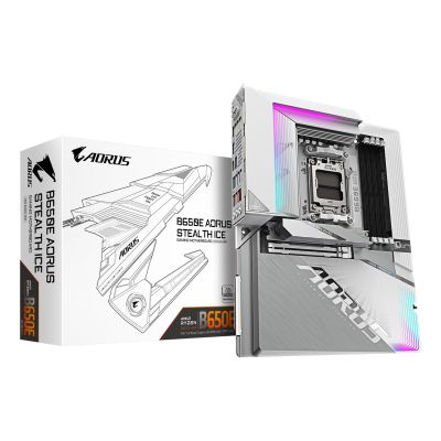 5. GIGABYTE B650E AORUS STEALTH ICE Mainboard AMD B650 Sockel AM5 ATX