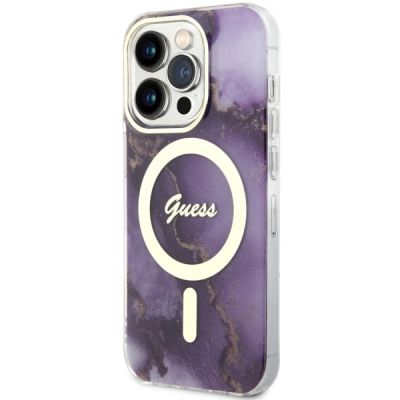 2. Guess GUHMP14LHTMRSU iPhone 14 Pro 6.1" lila/lila Hardcase Golden Marble MagSafe