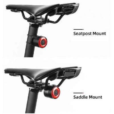 3. Rockbros Q3 Fahrrad-Rücklicht mit Smart Stop System - Schwarz