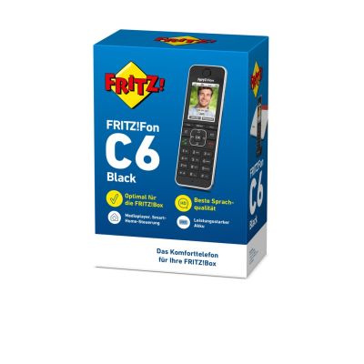 3. FRITZ!Fon C6 DECT-Telefon Anrufername und -identifizierung Schwarz