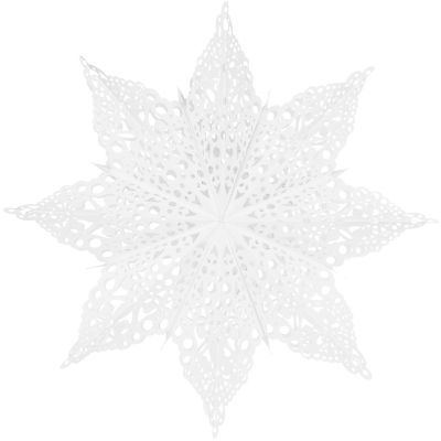12. Papierdekoration Schneeflocke, Durchmesser 64 cm, Weiß Deluxe