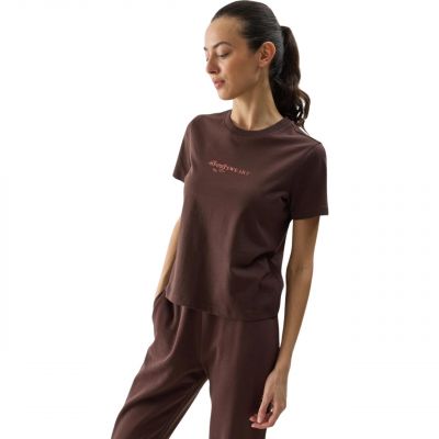 5. Damen T-Shirt 4F F1354 dunkelbraun 4FWSS24TTSHF1354 80S