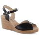 8. Filippo W PAW526B schwarze Keilsandalen aus Leder mit Verzierung