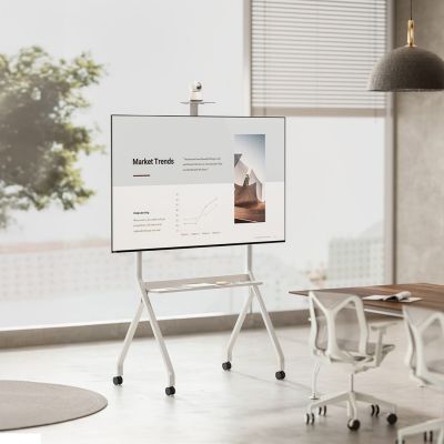 19. MACLEAN TV-STÄNDER / TROLLEY, KAMERAABREGAL, AUF ROLLEN, 55-100", MAX. BELASTUNG 120 KG / 10 KG ABLAGE, MAX. VESA 900X600 MC-114