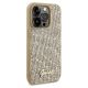 4. Guess Disco Metal Script Hülle für iPhone 14 Pro Max – Gold