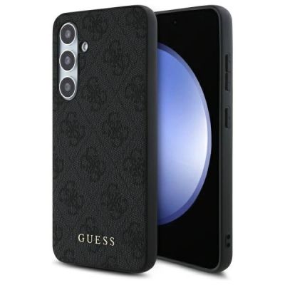 Guess GUHCS24FEG4GFGR S24 FE S721 grau/graues Hardcase 4G Metal Gold Logo