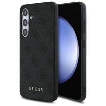 Guess GUHCS24FEG4GFGR S24 FE S721 grau/graues Hardcase 4G Metal Gold Logo