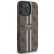 4. Guess 4G Printed Stripes MagSafe-Hülle für iPhone 16 Pro Max – braun