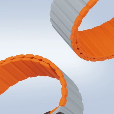 8. Magnetisches Apple Watch SE, 9, 8, 7, 6, 5, 4, 3, 2, 1 (41, 40, 38 mm) Dux Ducis Armband (LD-Version) – grau-orange