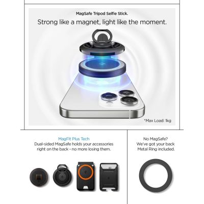 12. Spigen S581W MagSafe Bluetooth-Selfie-Stick und Stativ – Schwarz