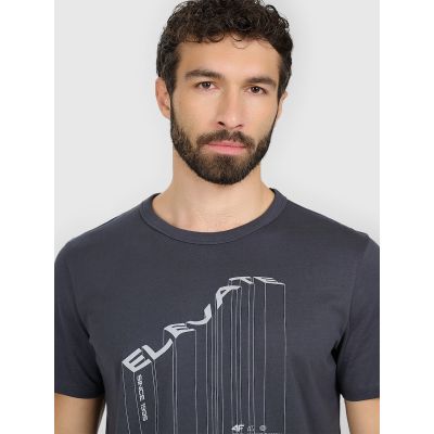 5. Herren-T-Shirt mit Aufdruck, regulär, Größe 4F 4FRAW25TTSHM3845-22S