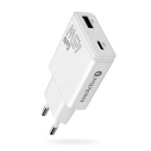 EVERACTIVE GAN Wandladegerät 1 x USB, 1 x USB-C Schnellladefunktion 3.0 45W Weiß SC-460Q