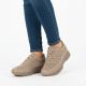 5. Damen-Lederschuhe mit durchbrochenem Muster, hellbraun, Sergio Leone SP013