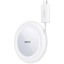 Ugreen CD245 40123 kabelloses Qi/MagSafe-Ladegerät 15 W mit USB-C-Kabel – Weiß