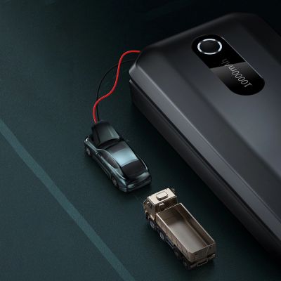 14. Baseus Powerbank Starthilfe-Booster 10000mAh 12V (1000A / 500A) + Krokodilklemmen Schwarz (CGNL020101)