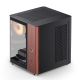 9. Jonsbo TK-0 PC-Gehäuse, Mini-Tower, Mini-ITX, gehärtetes Glas, Holz – schwarz
