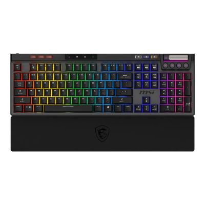 MSI STRIKE PRO Kabellose Gaming-Tastatur USB + Bluetooth QWERTZ US-Englisch Schwarz