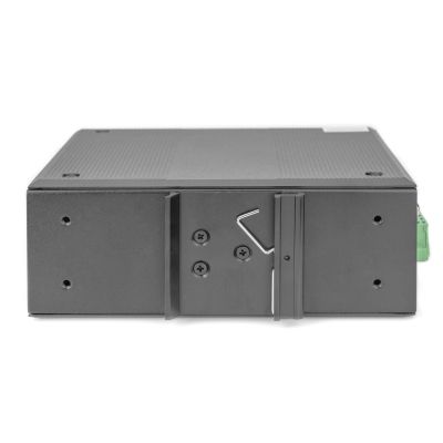 6. Industrieller Switch mit 7 Ports, Gigabit PoE+, 1x PD, IEEE802.3af/at, DIN-Schienenmontage und erweitertem Temperaturbereich.