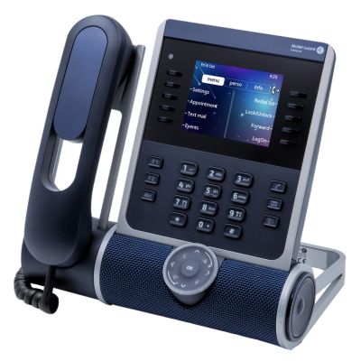 7. Alcatel-Lucent Enterprise ALE-300 VoIP-Telefon mit blauem LCD-Display
