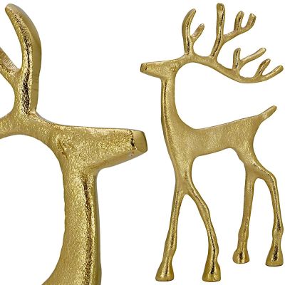 Dekoratives Metall-Rentier 21x40cm Gold
