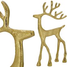 Dekoratives Metall-Rentier 21x40cm Gold